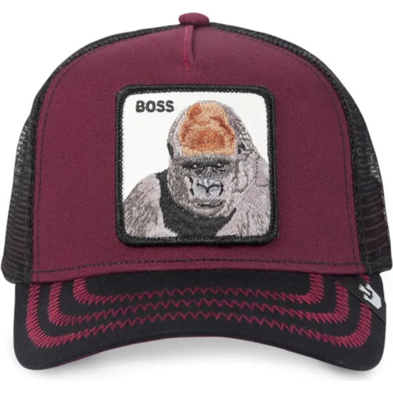 petten-gebogen-rood-snapback-the-boss-the-farm-van-goorin-bros