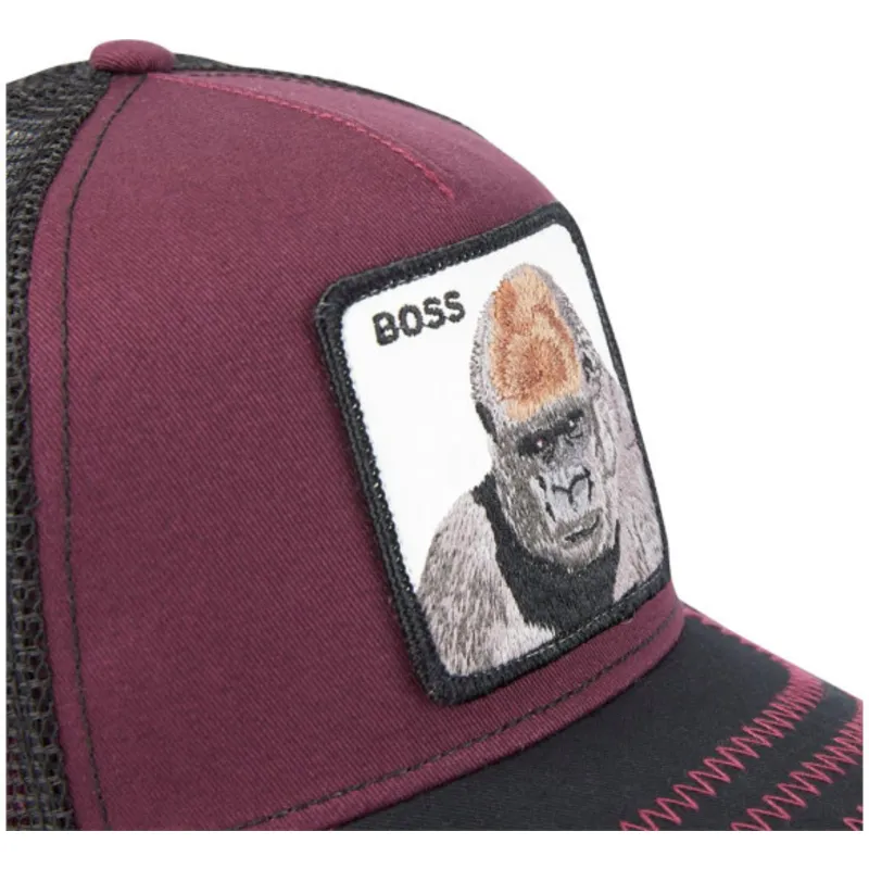 petten-gebogen-rood-snapback-the-boss-the-farm-van-goorin-bros