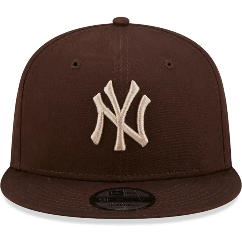 petten-plat-bruin-snapback-9fifty-league-essential-van-new-york-yankees-mlb-van-new-era