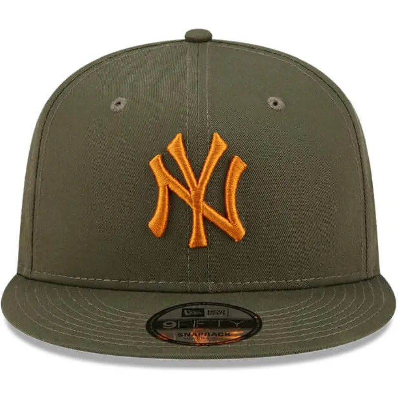 petten-plat-groen-snapback-9fifty-league-essential-van-new-york-yankees-mlb-van-new-era