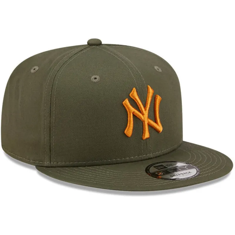 petten-plat-groen-snapback-9fifty-league-essential-van-new-york-yankees-mlb-van-new-era