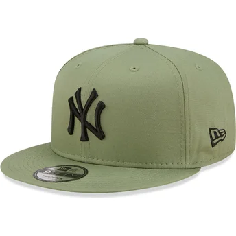 petten-plat-groen-snapback-9fifty-league-essential-van-new-york-yankees-mlb-van-new-era