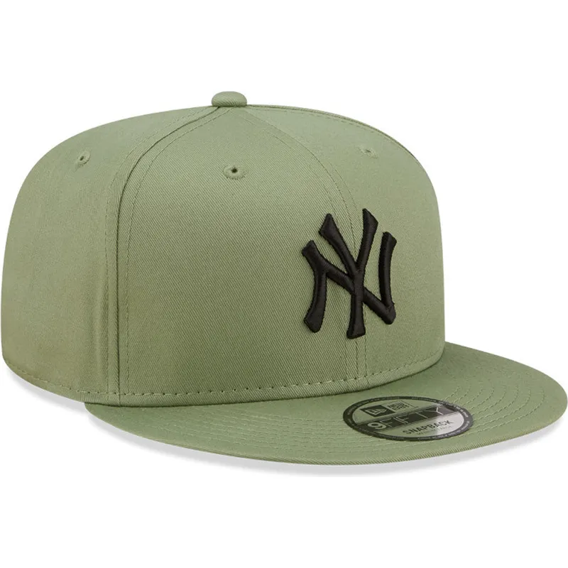 petten-plat-groen-snapback-9fifty-league-essential-van-new-york-yankees-mlb-van-new-era