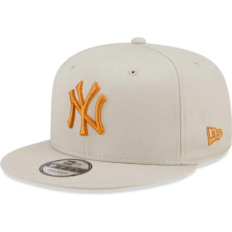 petten-plat-beige-snapback-9fifty-league-essential-van-new-york-yankees-mlb-van-new-era