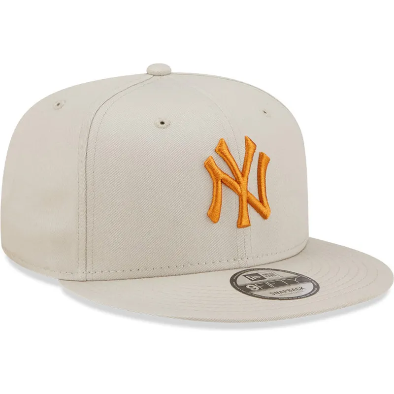 petten-plat-beige-snapback-9fifty-league-essential-van-new-york-yankees-mlb-van-new-era