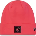 mutsen-roze-neon-team-cuff-van-new-york-yankees-mlb-van-new-era