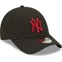 petten-gebogen-zwart-verstelbaar-9forty-league-essential-van-new-york-yankees-mlb-van-new-era