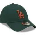 petten-gebogen-groen-verstelbaar-9forty-league-essential-van-los-angeles-dodgers-mlb-van-new-era