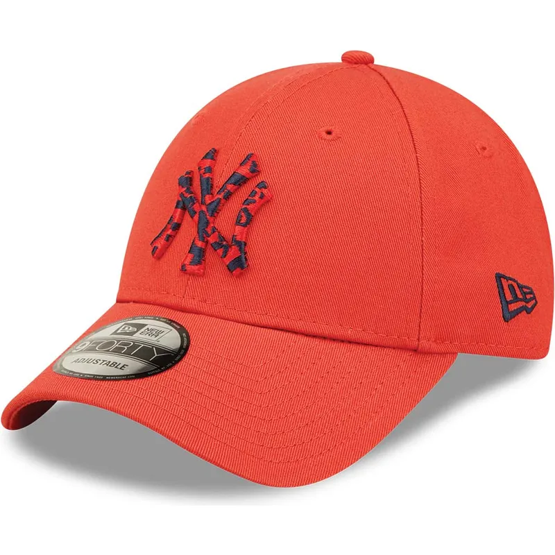 petten-gebogen-rood-verstelbaar-9forty-seasonal-infill-van-new-york-yankees-mlb-van-new-era