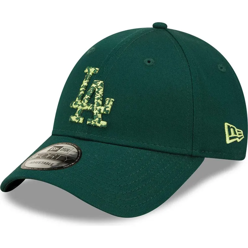 petten-gebogen-groen-verstelbaar-9forty-seasonal-infill-van-los-angeles-dodgers-mlb-van-new-era