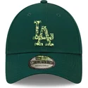 petten-gebogen-groen-verstelbaar-9forty-seasonal-infill-van-los-angeles-dodgers-mlb-van-new-era