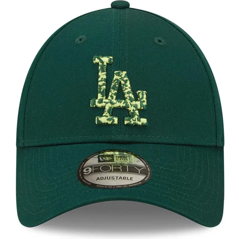petten-gebogen-groen-verstelbaar-9forty-seasonal-infill-van-los-angeles-dodgers-mlb-van-new-era