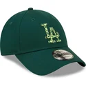 petten-gebogen-groen-verstelbaar-9forty-seasonal-infill-van-los-angeles-dodgers-mlb-van-new-era