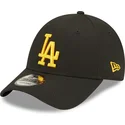 petten-gebogen-zwart-verstelbaar-9forty-league-essential-van-los-angeles-dodgers-mlb-van-new-era