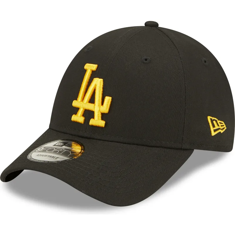 petten-gebogen-zwart-verstelbaar-9forty-league-essential-van-los-angeles-dodgers-mlb-van-new-era
