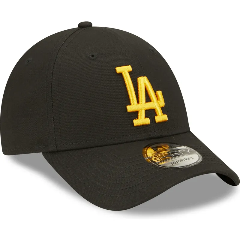 petten-gebogen-zwart-verstelbaar-9forty-league-essential-van-los-angeles-dodgers-mlb-van-new-era