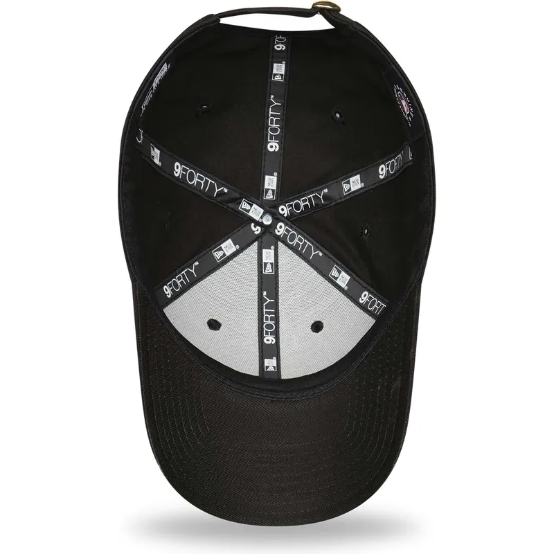 petten-gebogen-zwart-verstelbaar-dorado-9forty-metallic-van-los-angeles-dodgers-mlb-van-new-era