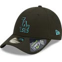 petten-gebogen-zwart-snapback-9forty-neon-pack-repreve-van-los-angeles-dodgers-mlb-van-new-era