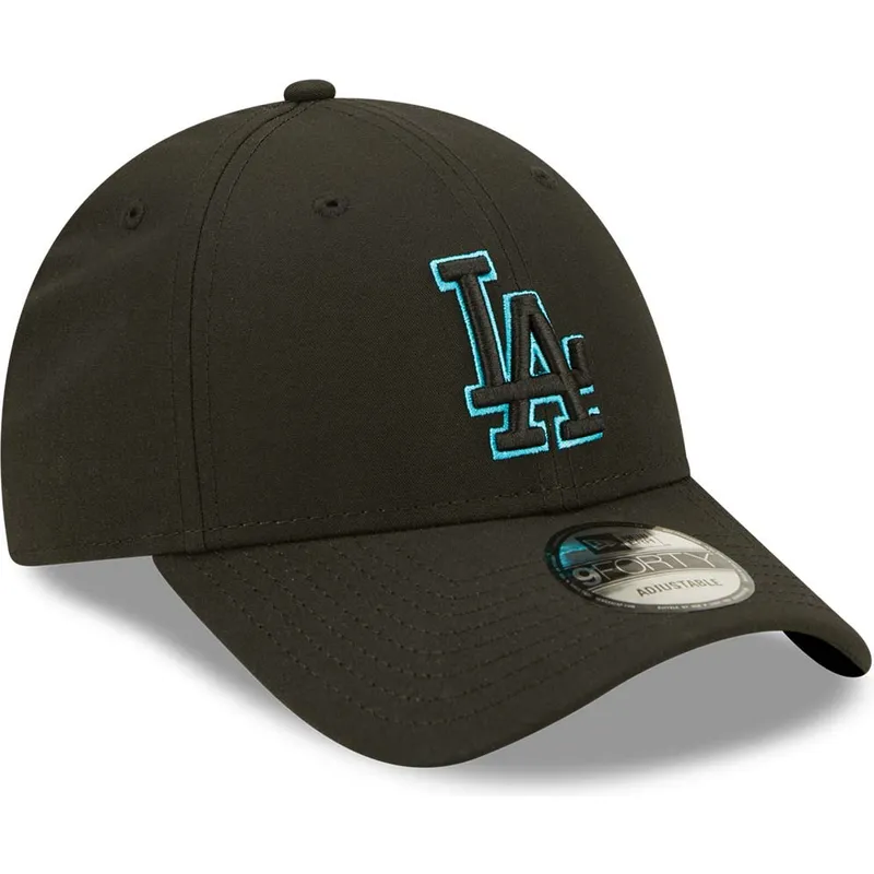 petten-gebogen-zwart-snapback-9forty-neon-pack-repreve-van-los-angeles-dodgers-mlb-van-new-era