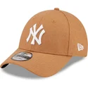 petten-gebogen-bruin-verstelbaar-9forty-the-league-melton-wool-van-new-york-yankees-mlb-van-new-era