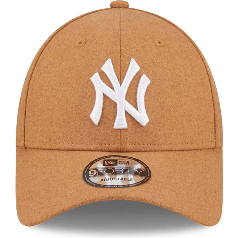 petten-gebogen-bruin-verstelbaar-9forty-the-league-melton-wool-van-new-york-yankees-mlb-van-new-era