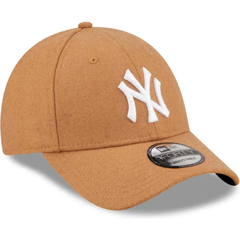 petten-gebogen-bruin-verstelbaar-9forty-the-league-melton-wool-van-new-york-yankees-mlb-van-new-era