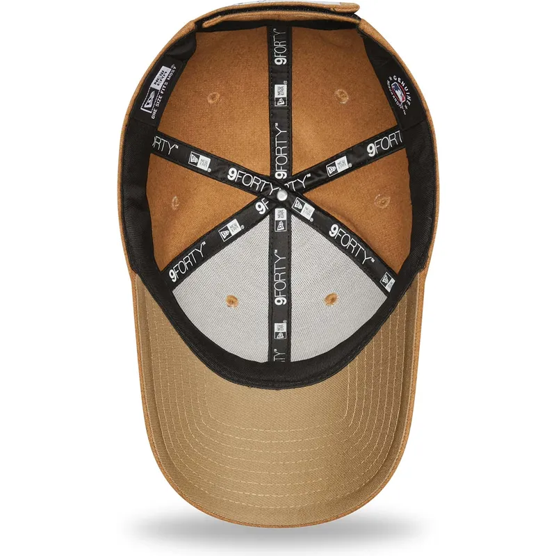 petten-gebogen-bruin-verstelbaar-9forty-the-league-melton-wool-van-new-york-yankees-mlb-van-new-era