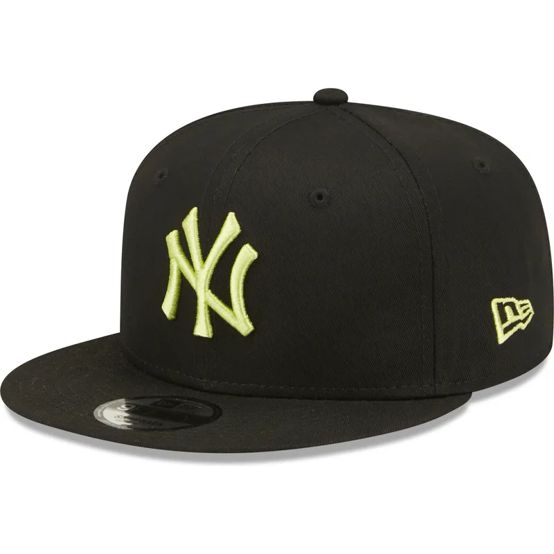 petten-plat-zwart-snapback-9fifty-league-essential-van-new-york-yankees-mlb-van-new-era