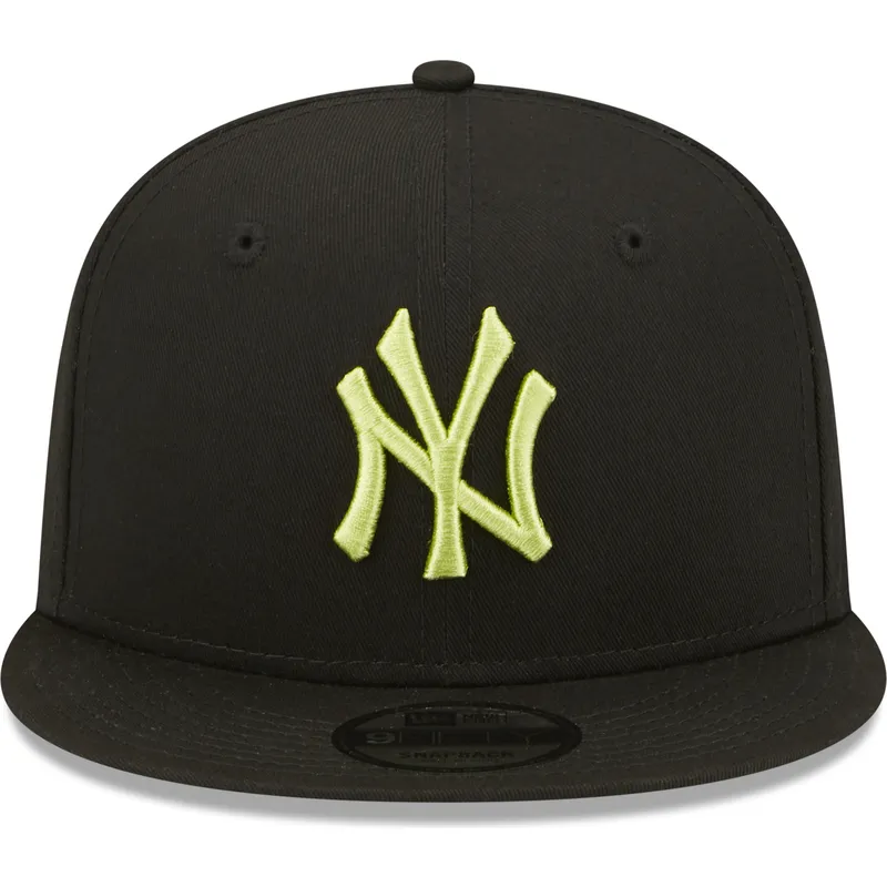 petten-plat-zwart-snapback-9fifty-league-essential-van-new-york-yankees-mlb-van-new-era