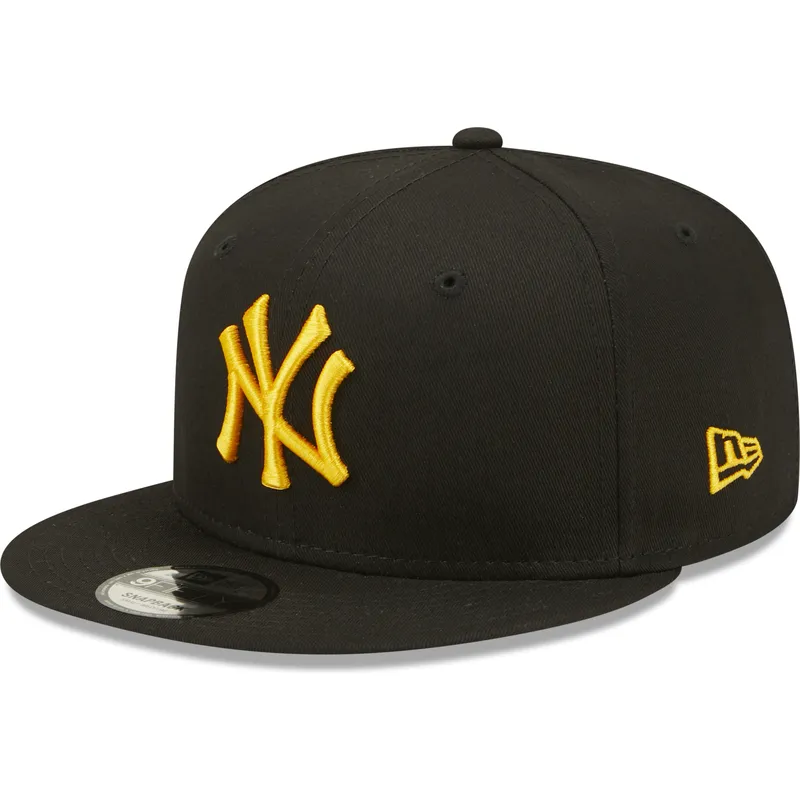 petten-plat-zwart-snapback-9fifty-league-essential-van-new-york-yankees-mlb-van-new-era