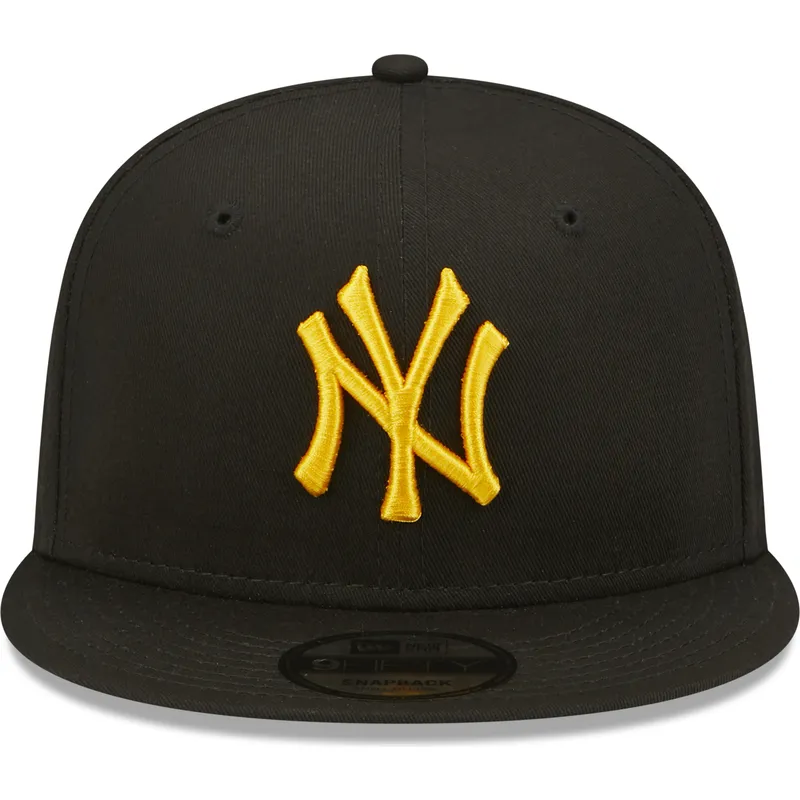 petten-plat-zwart-snapback-9fifty-league-essential-van-new-york-yankees-mlb-van-new-era