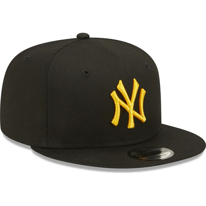 petten-plat-zwart-snapback-9fifty-league-essential-van-new-york-yankees-mlb-van-new-era