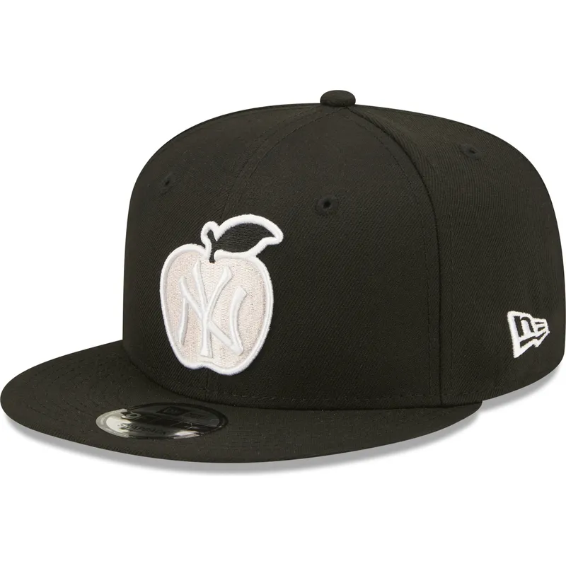 petten-plat-zwart-snapback-9fifty-ny-apple-van-new-york-yankees-mlb-van-new-era