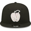 petten-plat-zwart-snapback-9fifty-ny-apple-van-new-york-yankees-mlb-van-new-era