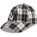 petten-gebogen-zwart-verstelbaar-9forty-plaid-van-new-york-yankees-mlb-van-new-era