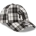 petten-gebogen-zwart-verstelbaar-9forty-plaid-van-new-york-yankees-mlb-van-new-era