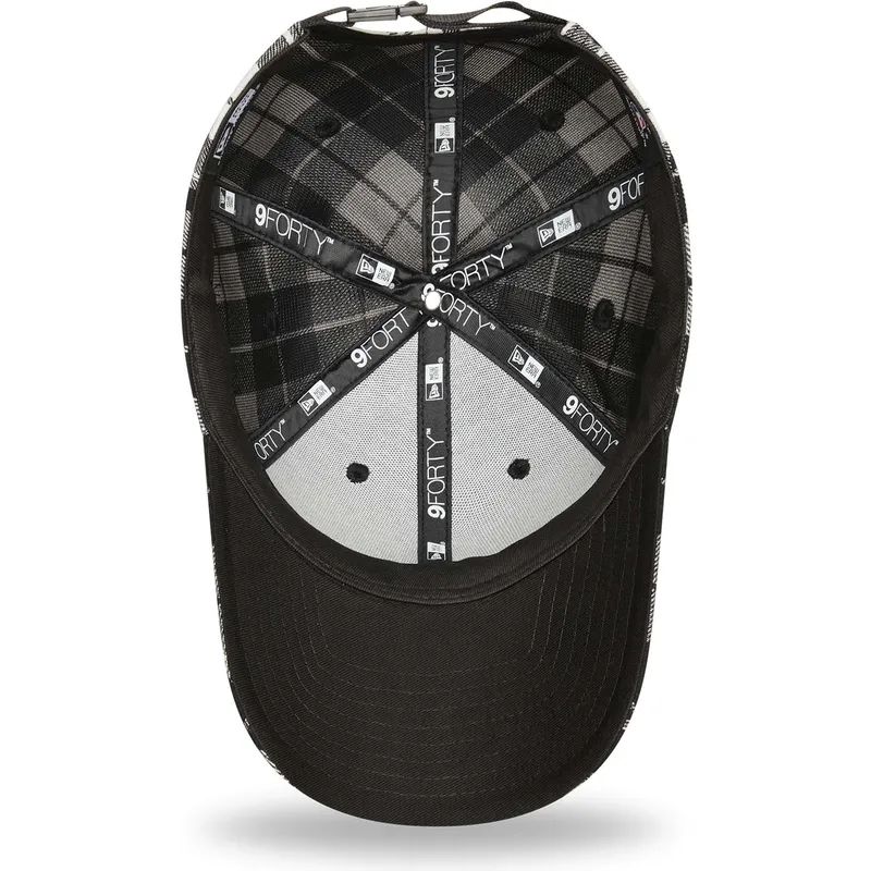 petten-gebogen-zwart-verstelbaar-9forty-plaid-van-new-york-yankees-mlb-van-new-era