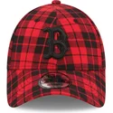 petten-gebogen-rood-verstelbaar-9forty-plaid-van-boston-red-sox-mlb-van-new-era