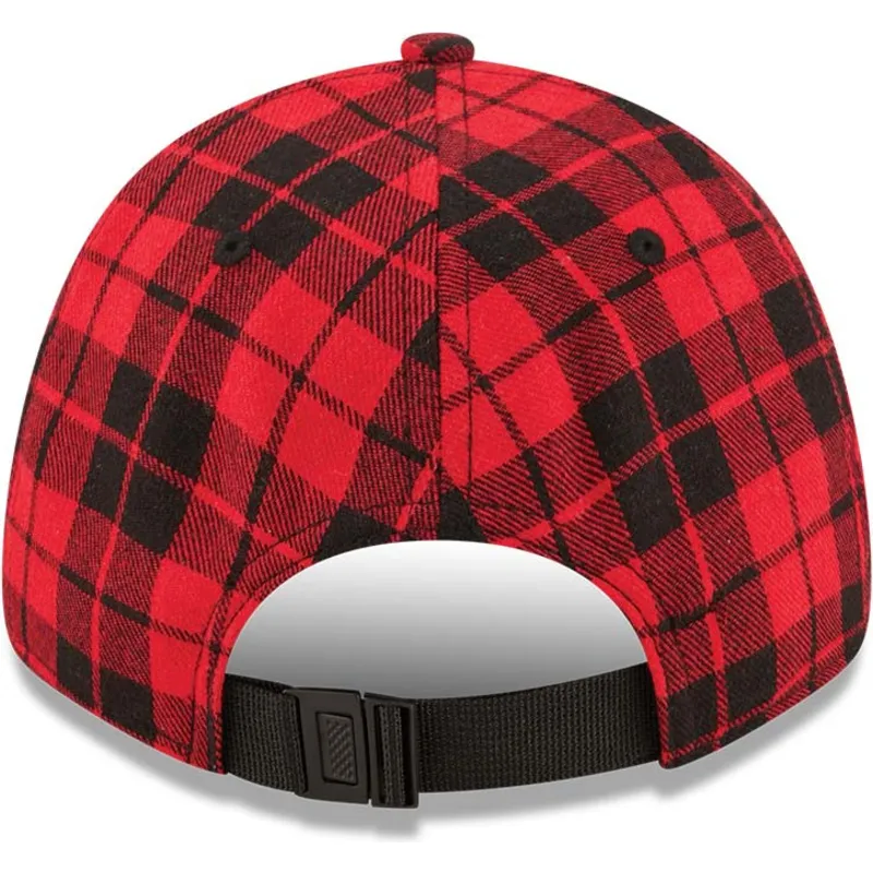 petten-gebogen-rood-verstelbaar-9forty-plaid-van-boston-red-sox-mlb-van-new-era