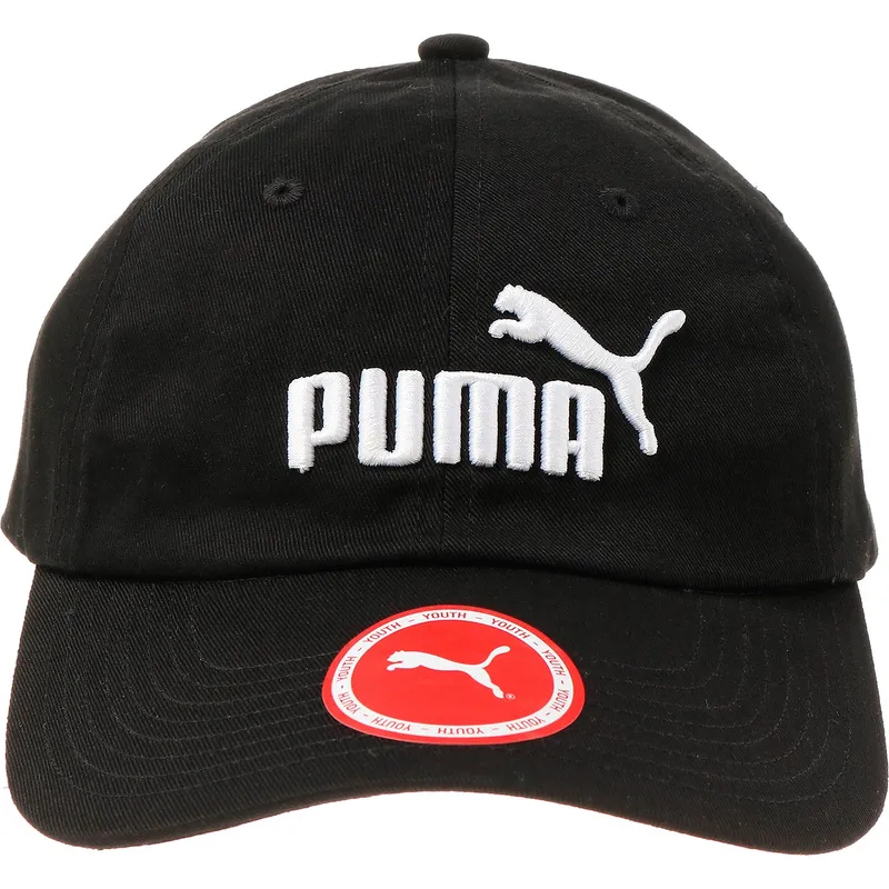 petten-gebogen-zwart-verstelbaar-voor-kinderen-essentials-van-puma