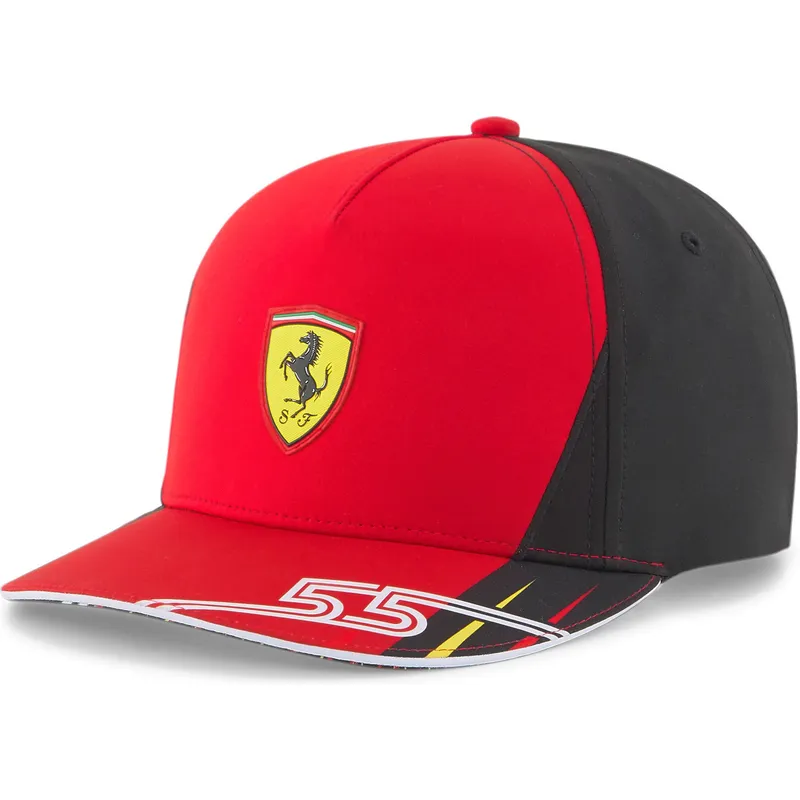 petten-gebogen-rood-snapback-sf-carlos-sainz-van-ferrari-formula-1-van-puma