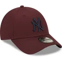 petten-gebogen-rood-verstelbaar-9forty-league-essential-van-new-york-yankees-mlb-van-new-era