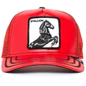 petten-gebogen-rood-snapback-stallion-cherry-mustang-the-farm-van-goorin-bros