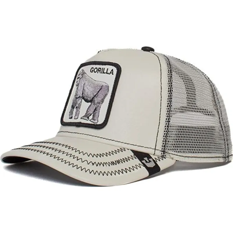 petten-gebogen-wit-snapback-gorilla-band-boss-the-farm-van-goorin-bros