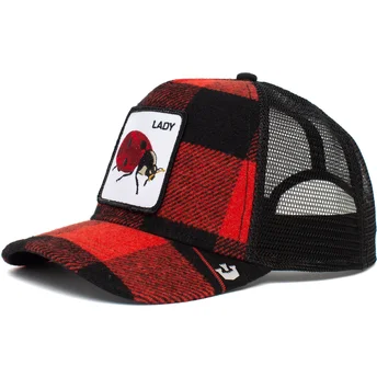 petten-gebogen-rood-snapback-lady-plaidy-bug-the-farm-van-goorin-bros
