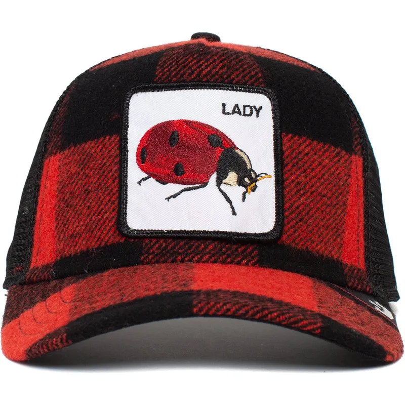 petten-gebogen-rood-snapback-lady-plaidy-bug-the-farm-van-goorin-bros