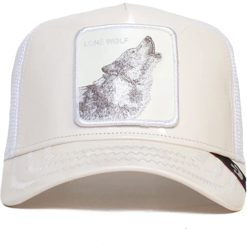 petten-gebogen-wit-snapback-lone-wolf-big-white-patent-leather-the-farm-van-goorin-bros