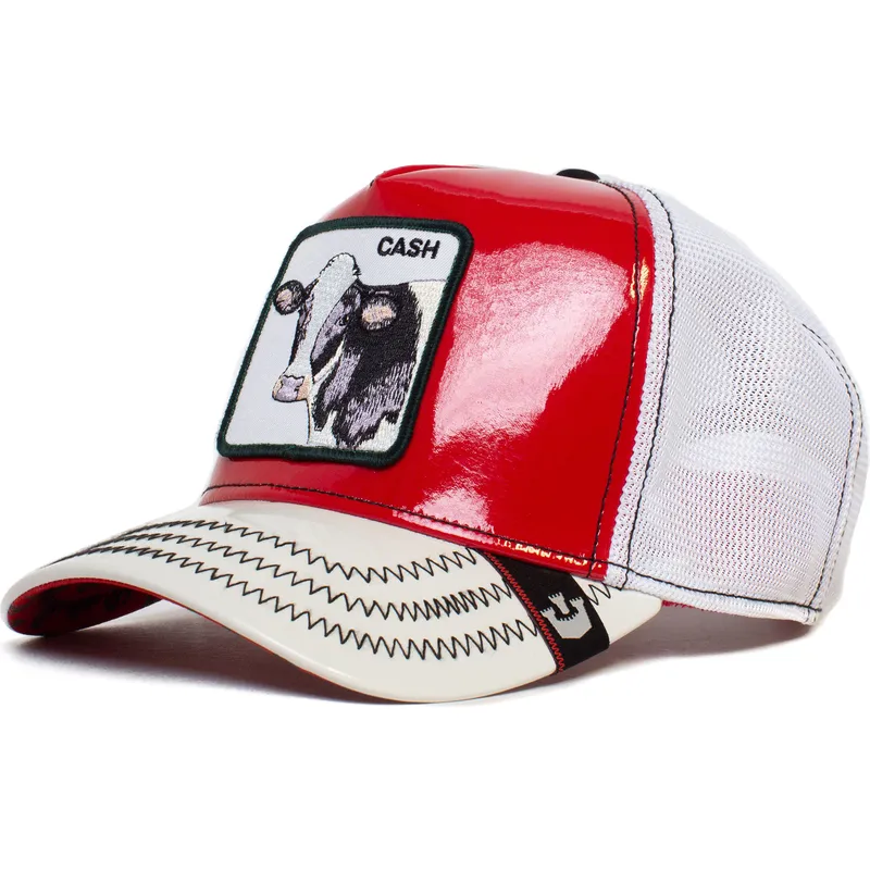 petten-gebogen-rood-snapback-cash-golden-calf-patent-leather-the-farm-van-goorin-bros