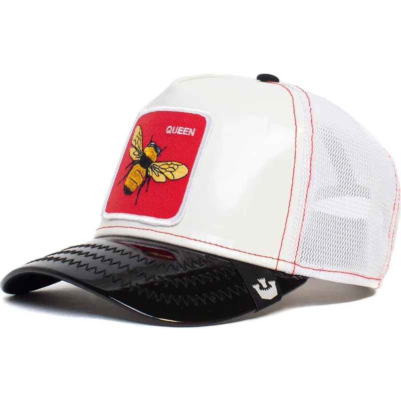 petten-gebogen-wit-snapback-the-red-queen-patent-leather-the-farm-van-goorin-bros