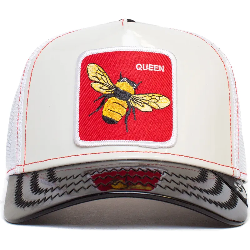 petten-gebogen-wit-snapback-the-red-queen-patent-leather-the-farm-van-goorin-bros